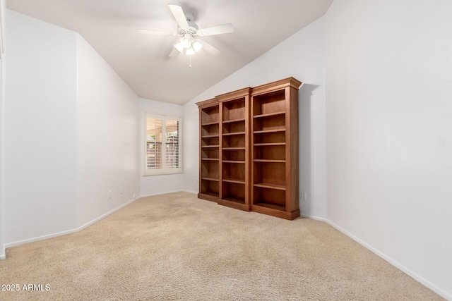 2230 E Whitten St, Chandler, AZ 85225 - spare room with carpet flooring, lofted ceiling, and ceiling fan