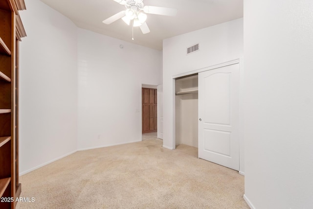 2230 E Whitten St, Chandler, AZ 85225 - unfurnished bedroom featuring carpet floors, a closet, and ceiling fan