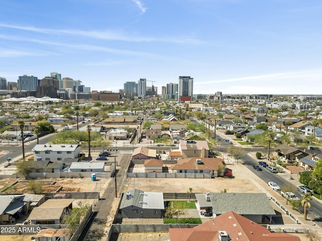 bird's eye view with a view of city