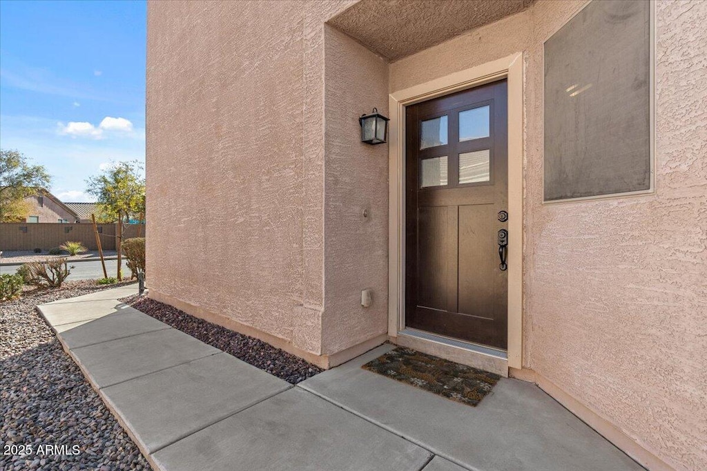 view of doorway to property