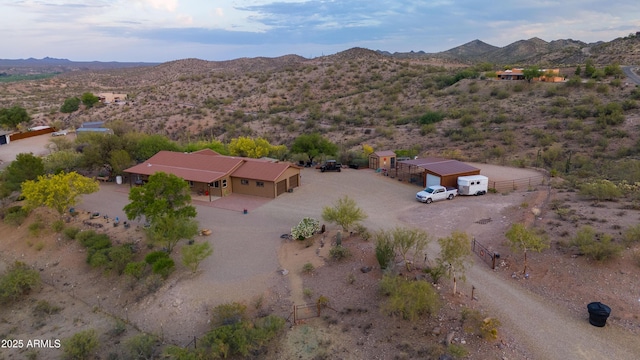 1185 S Camino Cobre Dr, Wickenburg, AZ 85390 - aerial view with a rural view, view of desert, and a mountain view