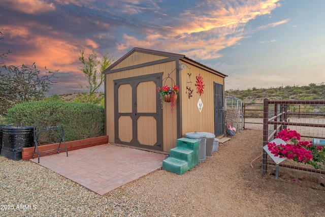 1185 S Camino Cobre Dr, Wickenburg, AZ 85390 - view of shed featuring fence