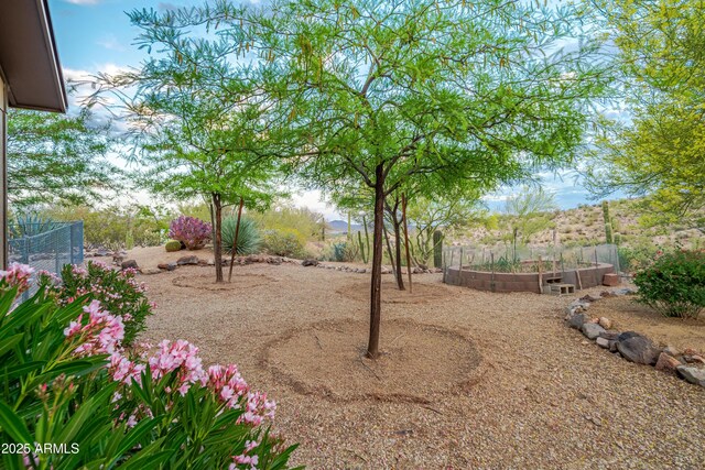 1185 S Camino Cobre Dr, Wickenburg, AZ 85390 - view of yard with a garden and fence