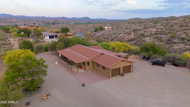 1185 S Camino Cobre Dr, Wickenburg, AZ 85390 - drone / aerial view featuring a mountain view