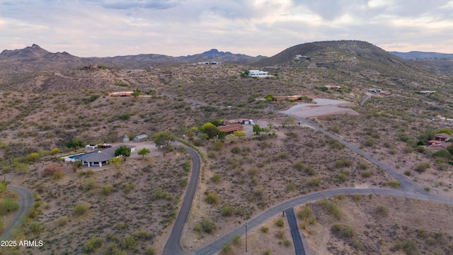 1185 S Camino Cobre Dr, Wickenburg, AZ 85390 - bird's eye view with a rural view, a desert view, and a mountain view