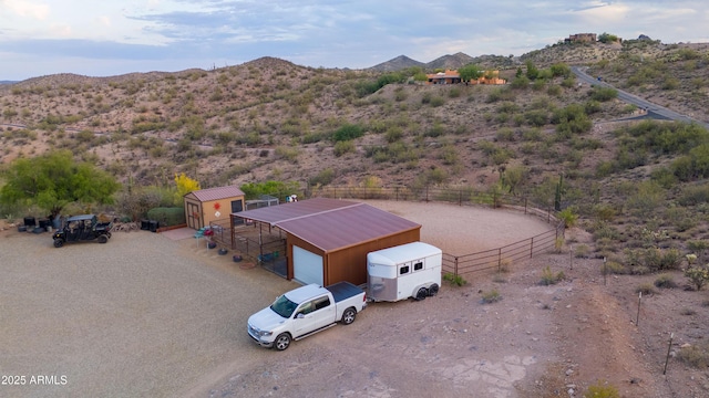 1185 S Camino Cobre Dr, Wickenburg, AZ 85390 - birds eye view of property with a rural view, view of desert, and a mountain view