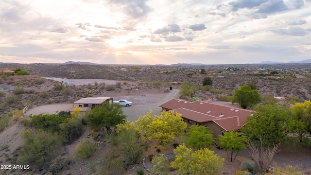 1185 S Camino Cobre Dr, Wickenburg, AZ 85390 - bird's eye view featuring a mountain view