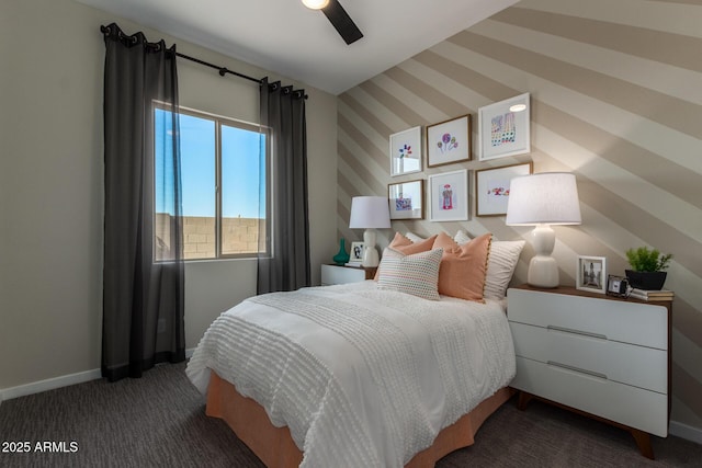 27647 N 176th Dr, Surprise, AZ 85387 - bedroom featuring baseboards, carpet flooring, and a ceiling fan