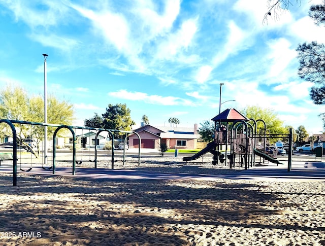 view of jungle gym