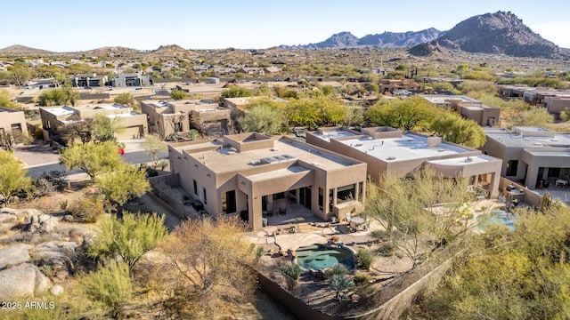 aerial view featuring a mountain view