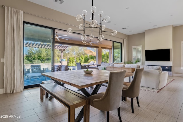5420 E Duane Ln, Cave Creek, AZ 85331 - dining area with a chandelier and baseboards