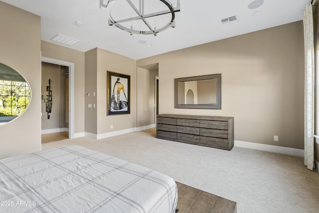 5420 E Duane Ln, Cave Creek, AZ 85331 - carpeted bedroom with a chandelier and baseboards