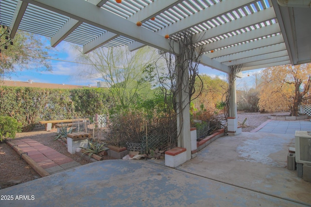 view of patio / terrace with a pergola