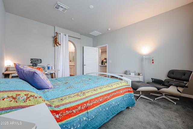 view of carpeted bedroom