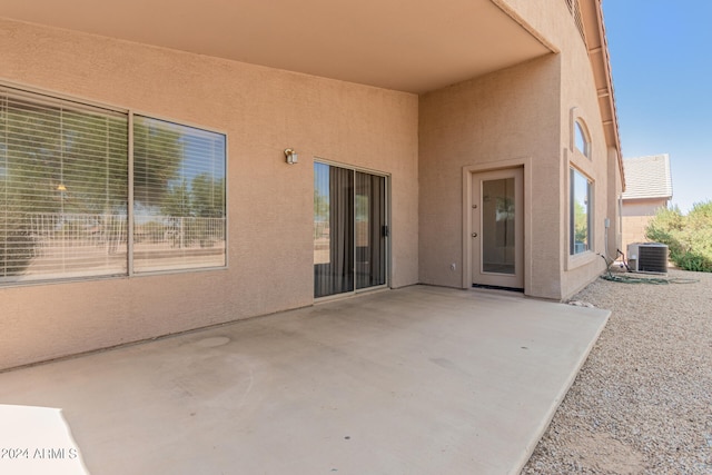 view of patio / terrace with central AC unit