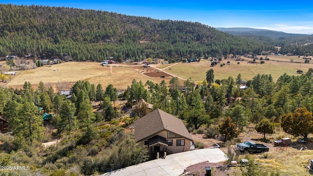 9661 W Coyote Dr, Strawberry, AZ 85544 - drone / aerial view with a mountain view and a forest view