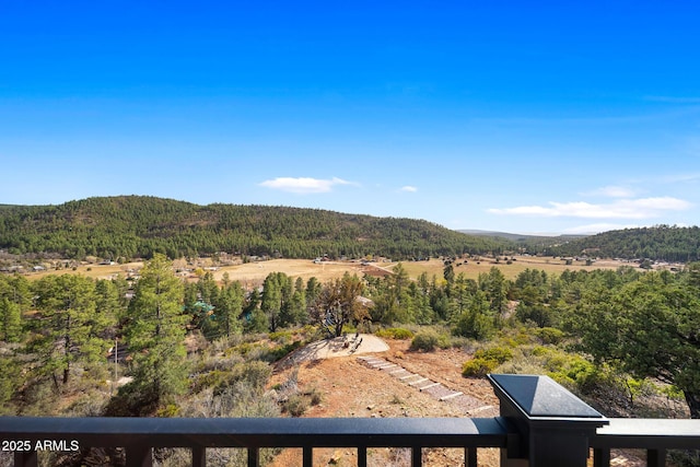 9661 W Coyote Dr, Strawberry, AZ 85544 - mountain view featuring a wooded view