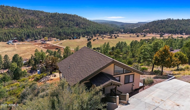 9661 W Coyote Dr, Strawberry, AZ 85544 - bird's eye view with a mountain view and a forest view