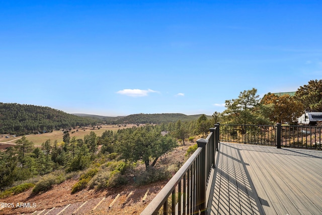 9661 W Coyote Dr, Strawberry, AZ 85544 - deck with a mountain view