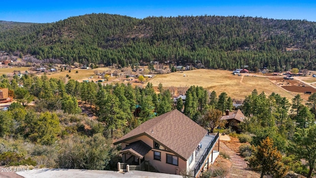 9661 W Coyote Dr, Strawberry, AZ 85544 - aerial view featuring a mountain view and a forest view