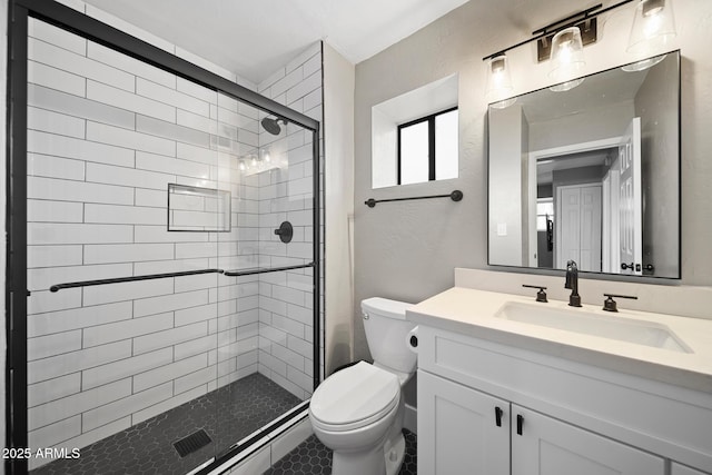 9661 W Coyote Dr, Strawberry, AZ 85544 - full bath with a stall shower, toilet, and vanity