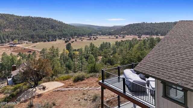 9661 W Coyote Dr, Strawberry, AZ 85544 - view of mountain feature with a wooded view