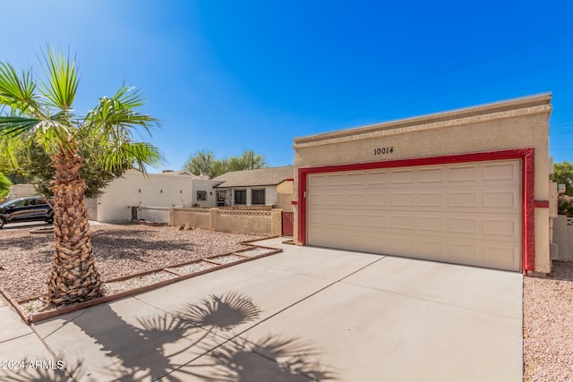 adobe home with a garage