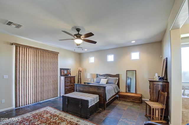 bedroom with ceiling fan