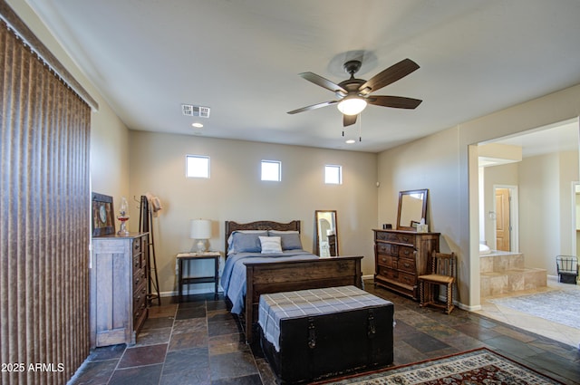 bedroom with ceiling fan