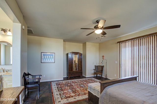 bedroom with ensuite bath