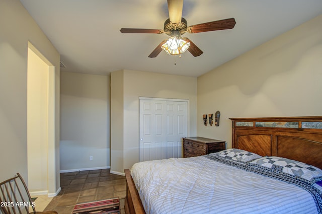 bedroom with ceiling fan