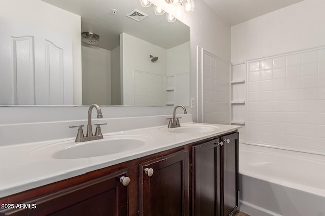 1255 S Rialto Unit 115, Mesa, AZ 85209 - full bathroom with double vanity and bathtub / shower combination