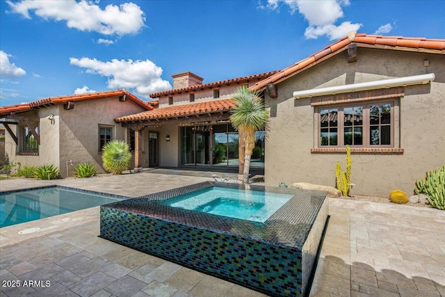 37440 N 104th Pl, Scottsdale, AZ 85262 - outdoor pool featuring an in-ground hot tub and a patio