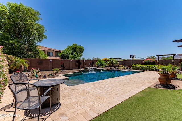 19427 W Colter St, Litchfield Park, AZ 85340 - view of swimming pool featuring a fenced backyard and a patio area