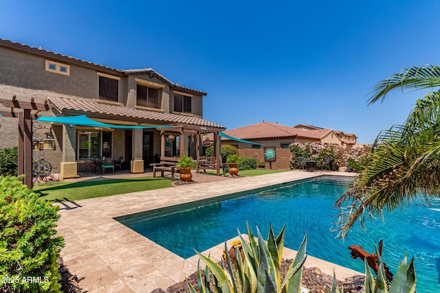 19427 W Colter St, Litchfield Park, AZ 85340 - view of pool with a pergola and a patio area