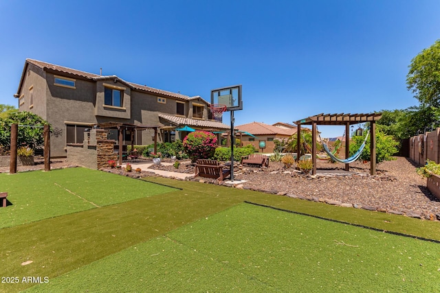 19427 W Colter St, Litchfield Park, AZ 85340 - view of sport court with a pergola