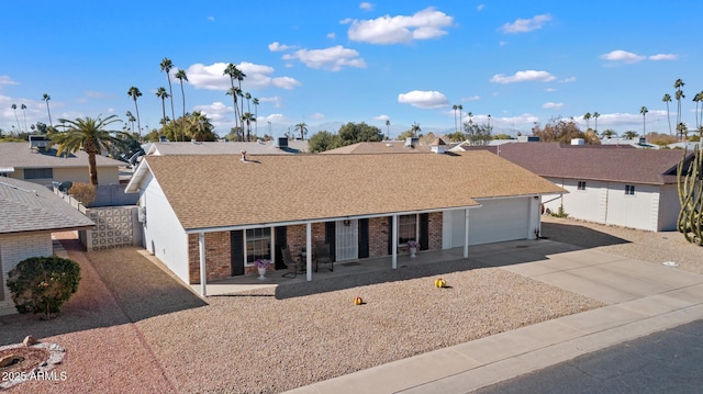 single story home featuring a garage