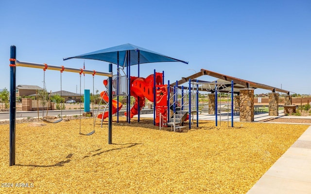 view of community jungle gym