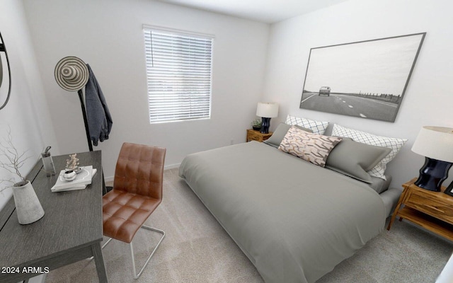 bedroom with carpet floors