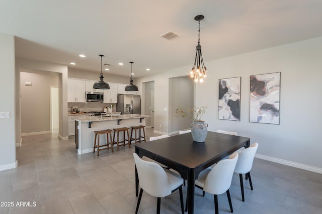 2680 E Daniel Dr, Gilbert, AZ 85298 - dining room with recessed lighting and baseboards