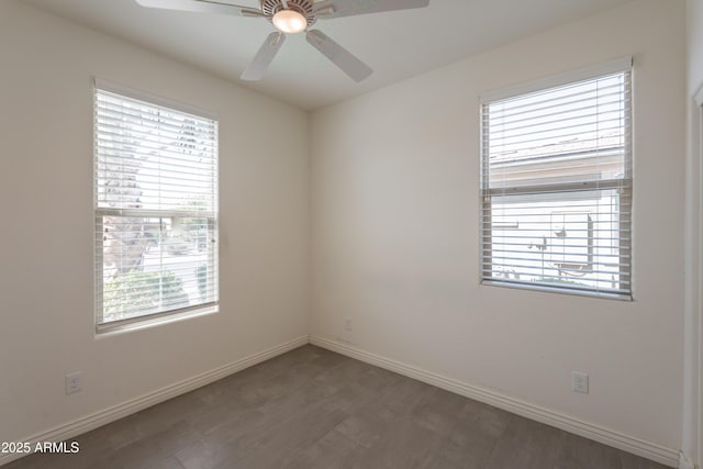 2680 E Daniel Dr, Gilbert, AZ 85298 - empty room featuring wood finished floors and ceiling fan