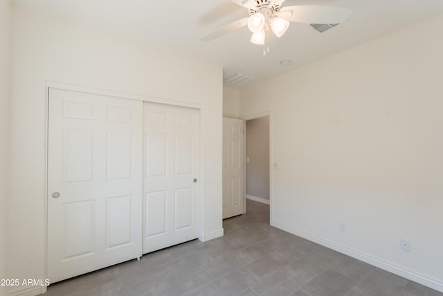 2680 E Daniel Dr, Gilbert, AZ 85298 - unfurnished bedroom featuring a closet and ceiling fan