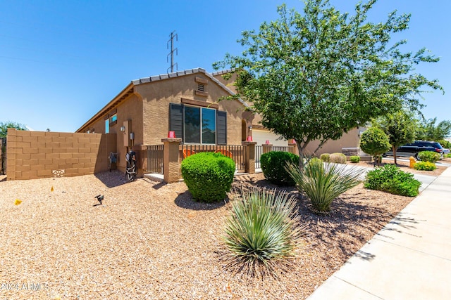 view of front of home featuring a garage