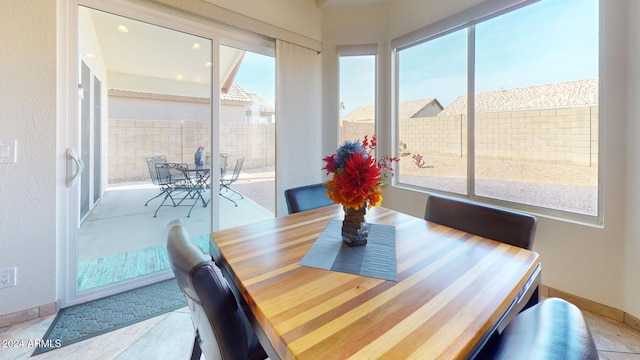 sunroom with plenty of natural light