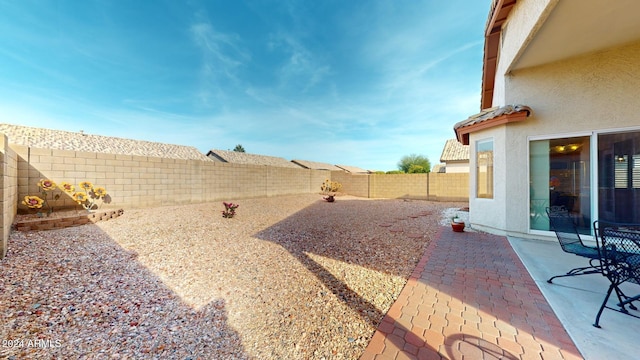 view of yard with a patio