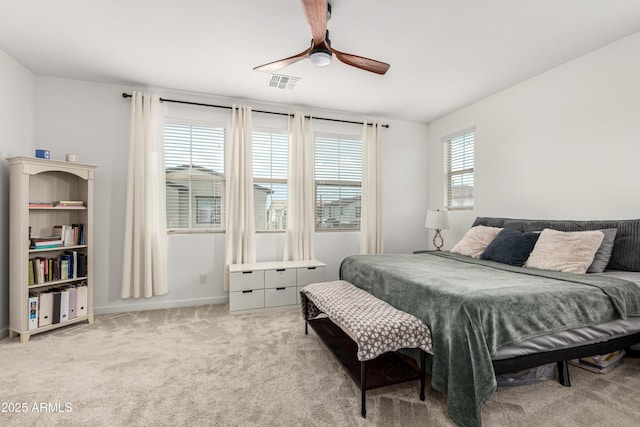 9901 E Tamery Ave, Mesa, AZ 85212 - bedroom featuring light colored carpet, a ceiling fan, and baseboards