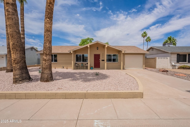3620 E Ludlow Dr, Phoenix, AZ 85032 - ranch-style house featuring concrete driveway, an attached garage, and stucco siding