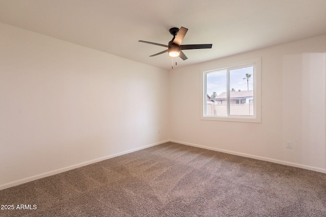 3620 E Ludlow Dr, Phoenix, AZ 85032 - spare room featuring carpet, ceiling fan, and baseboards