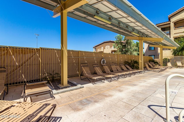 view of patio / terrace with a fenced backyard