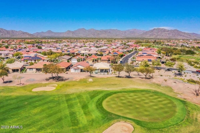 aerial view featuring a mountain view